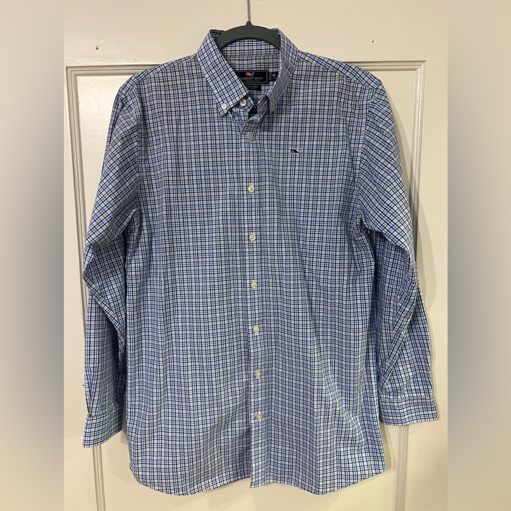 vineyard vines Boys Whale Shirt Long Sleeve Button Down XL (18)